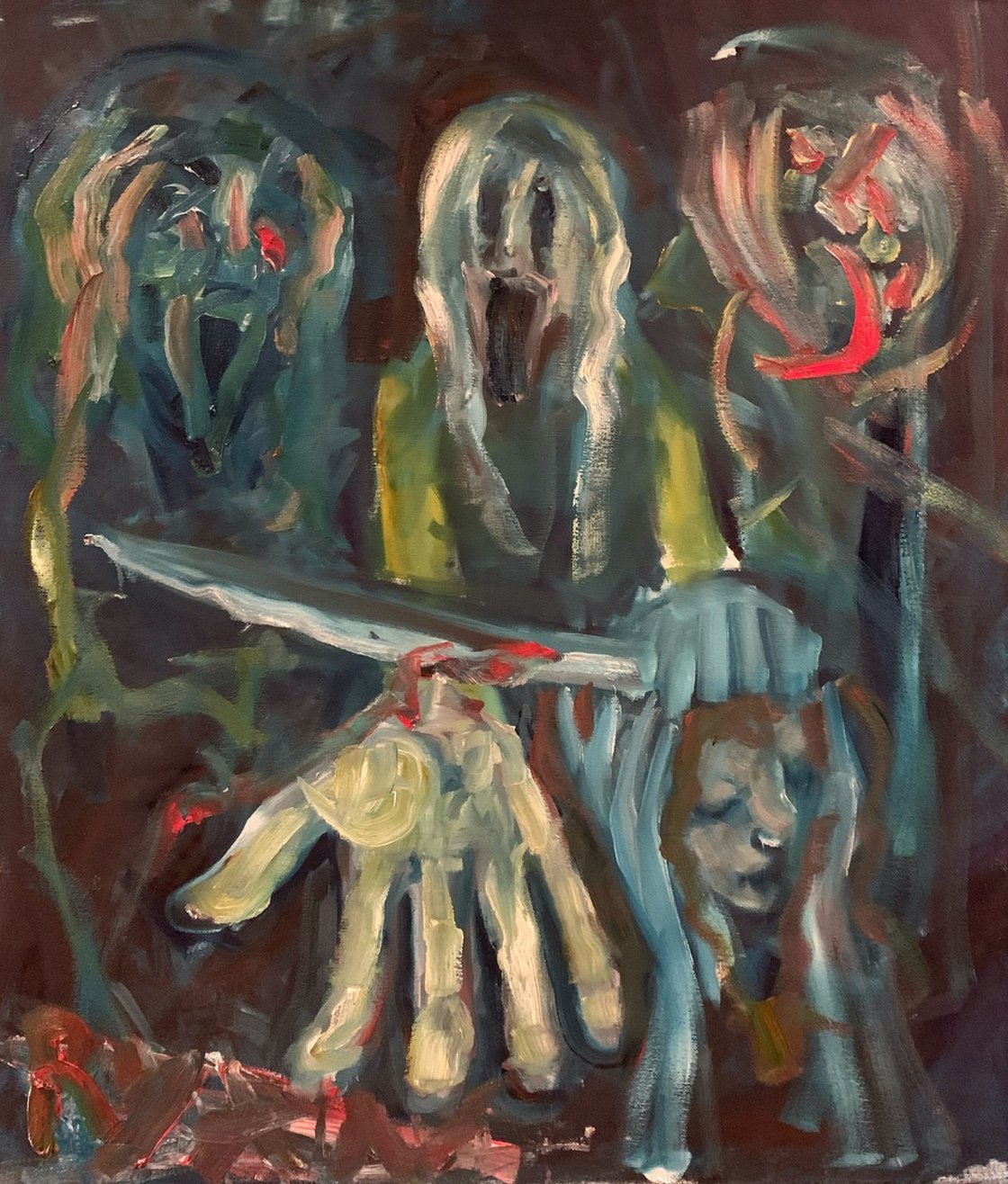 A painting titled 'Suicidal Control by Ryan  Louder' by Ryan Louder