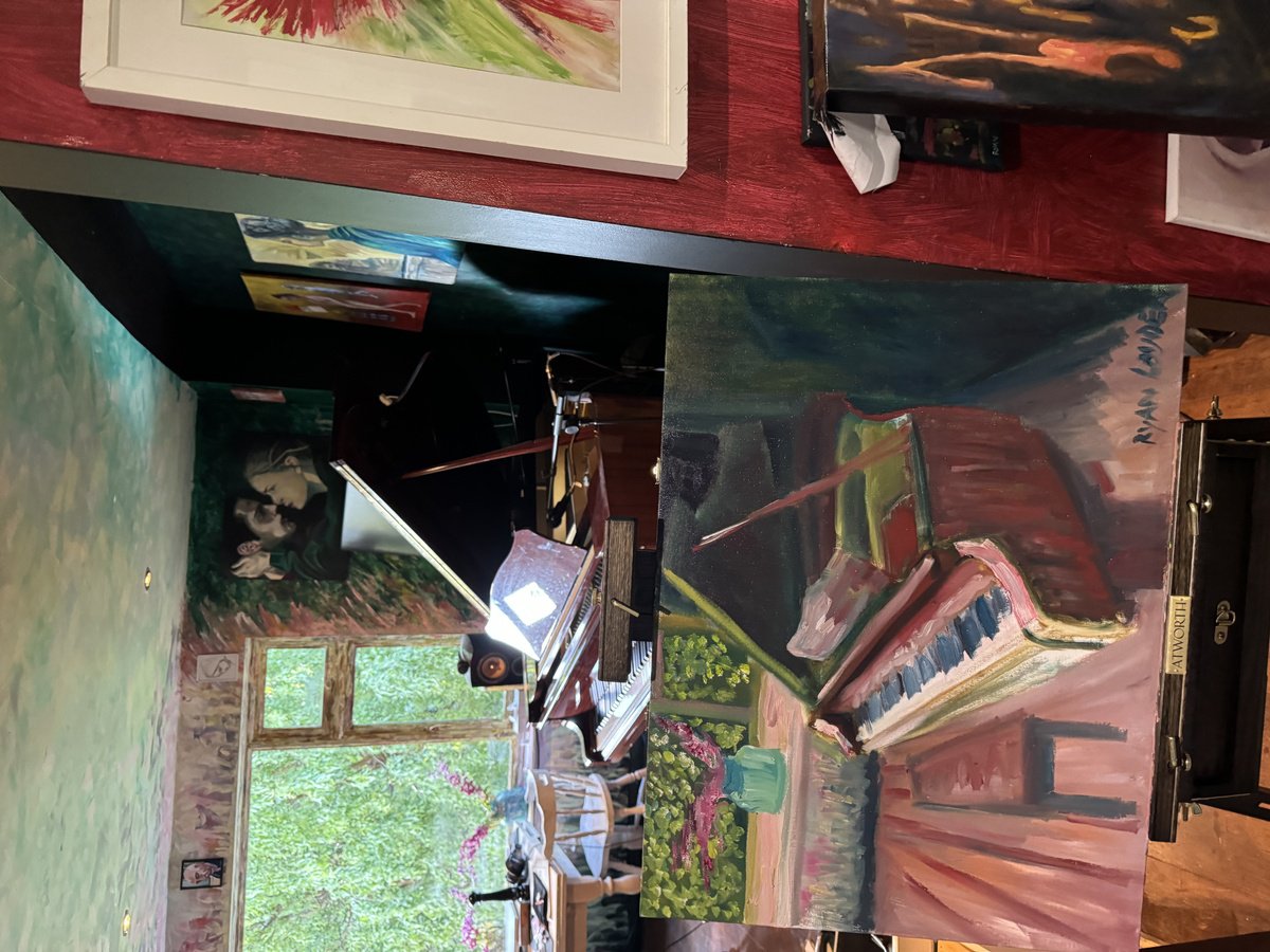 Piano And Blue Vase - in-context-studio