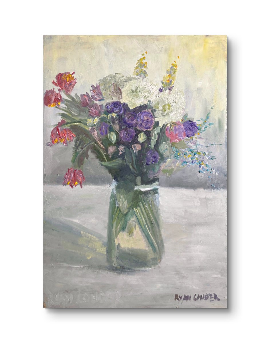 Flowers On A White Table - in-context-home