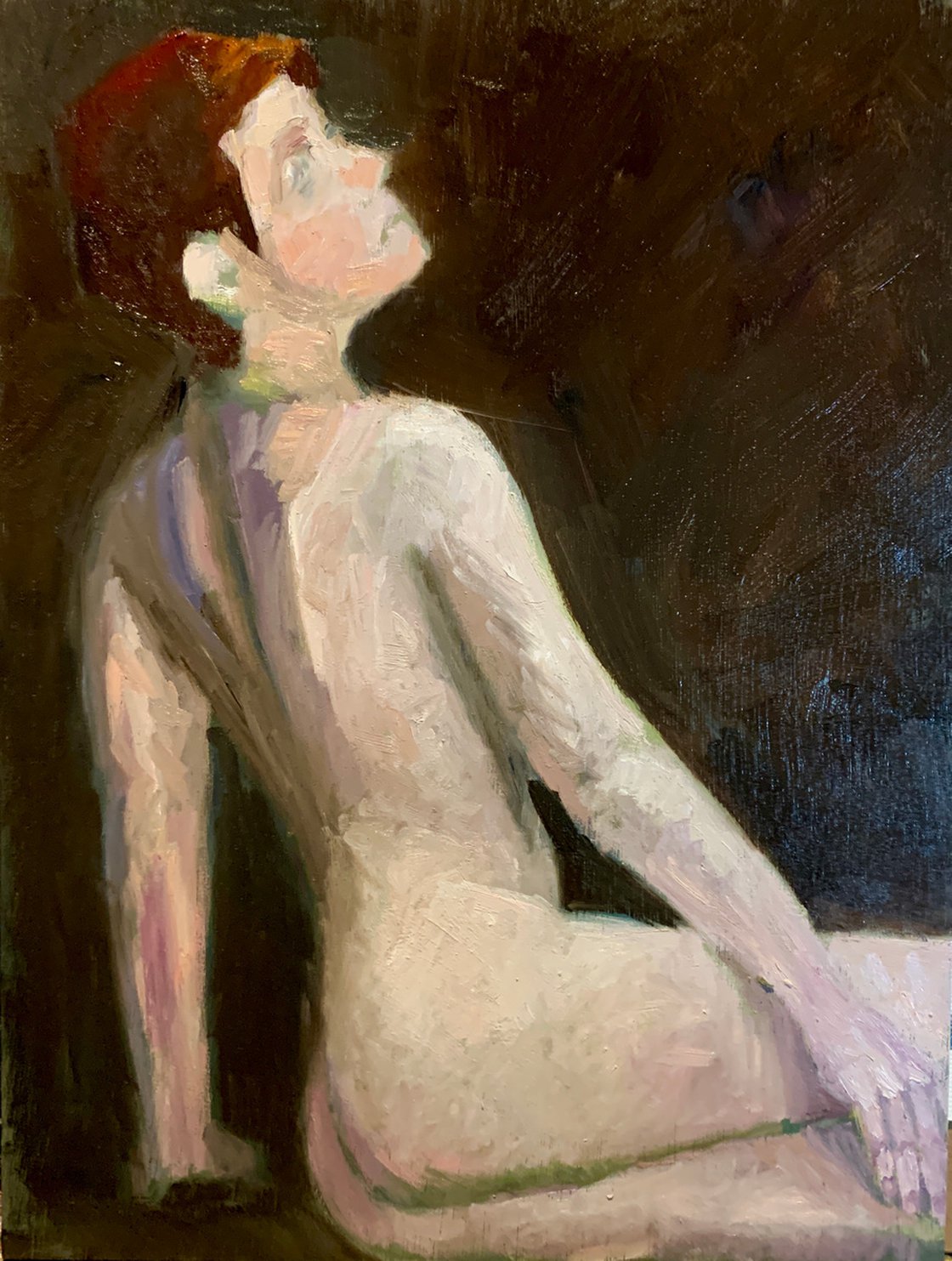 Female Figure Study in oil 8x10 by Ryan Louder - Hahnemühle German Etching Fine Art Print