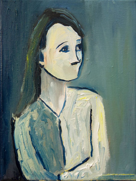 A painting titled 'Portrait of A Tragic Tale by Ryan  Louder' by Ryan Louder