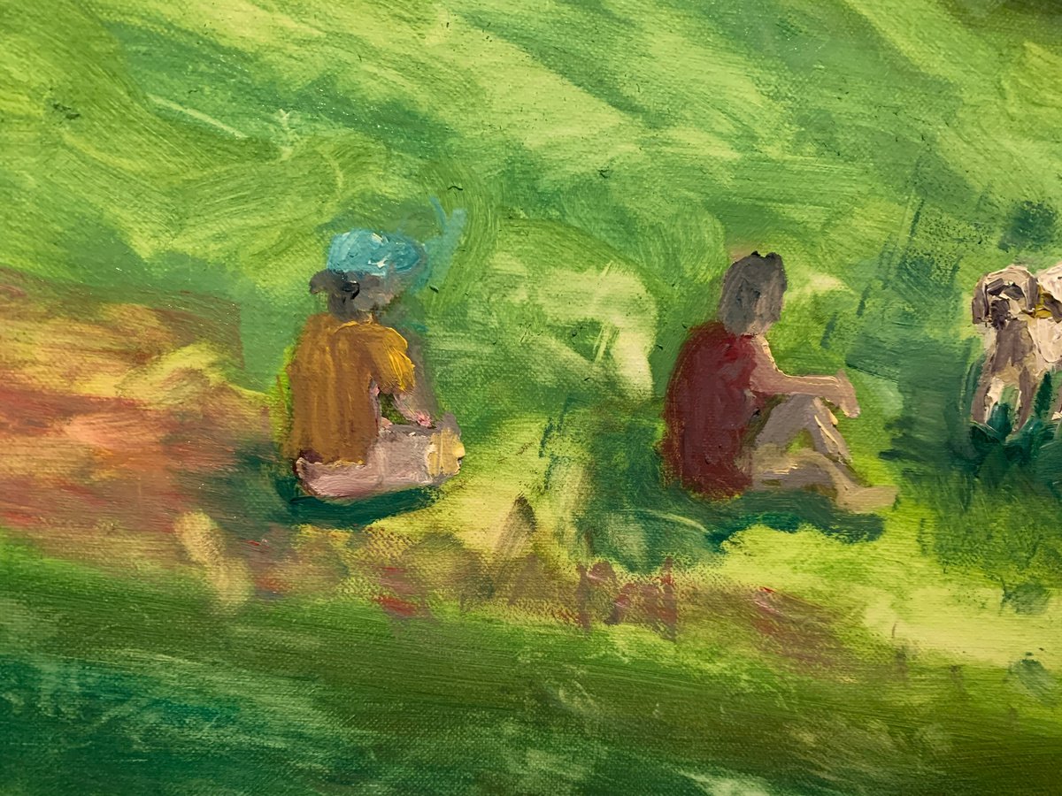 Dog In The Park On A Summer... - close-up-artwork