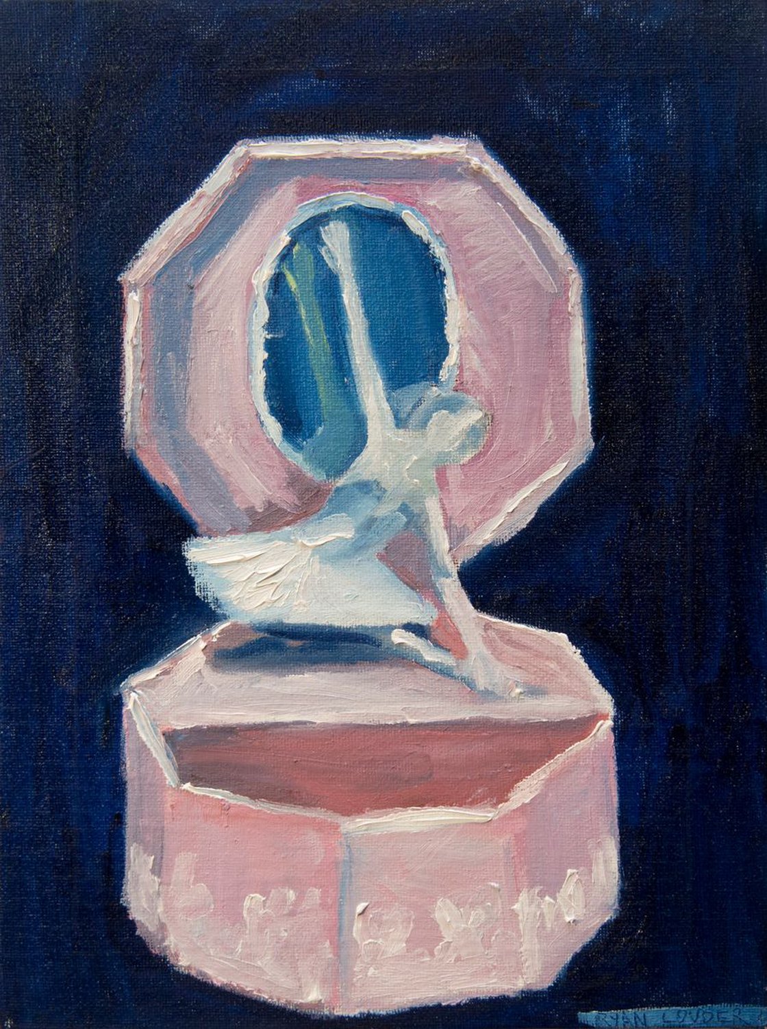 Music Box Dancer 9x12 Ballet Wall Art - Ballet Painting by Ryan Louder - Hahnemühle German Etching Fine Art Print