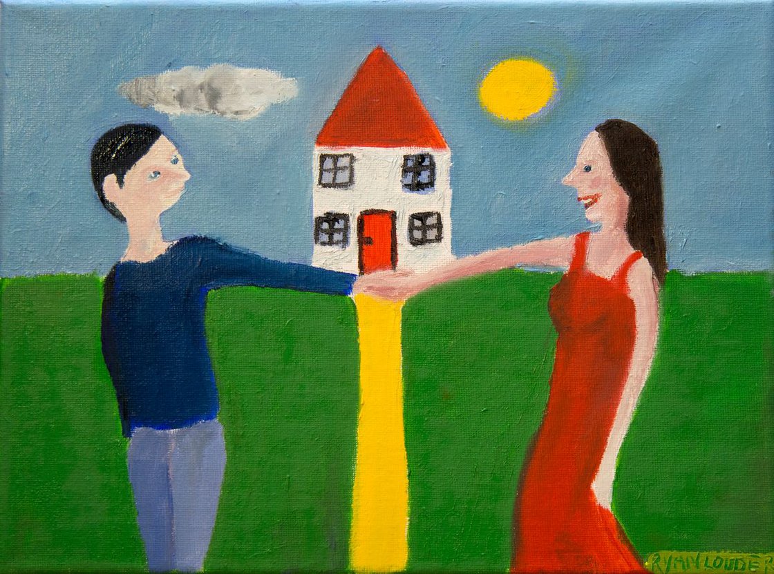 A painting titled 'Home Sweet Home Series no.1 by Ryan  Louder' by Ryan Louder