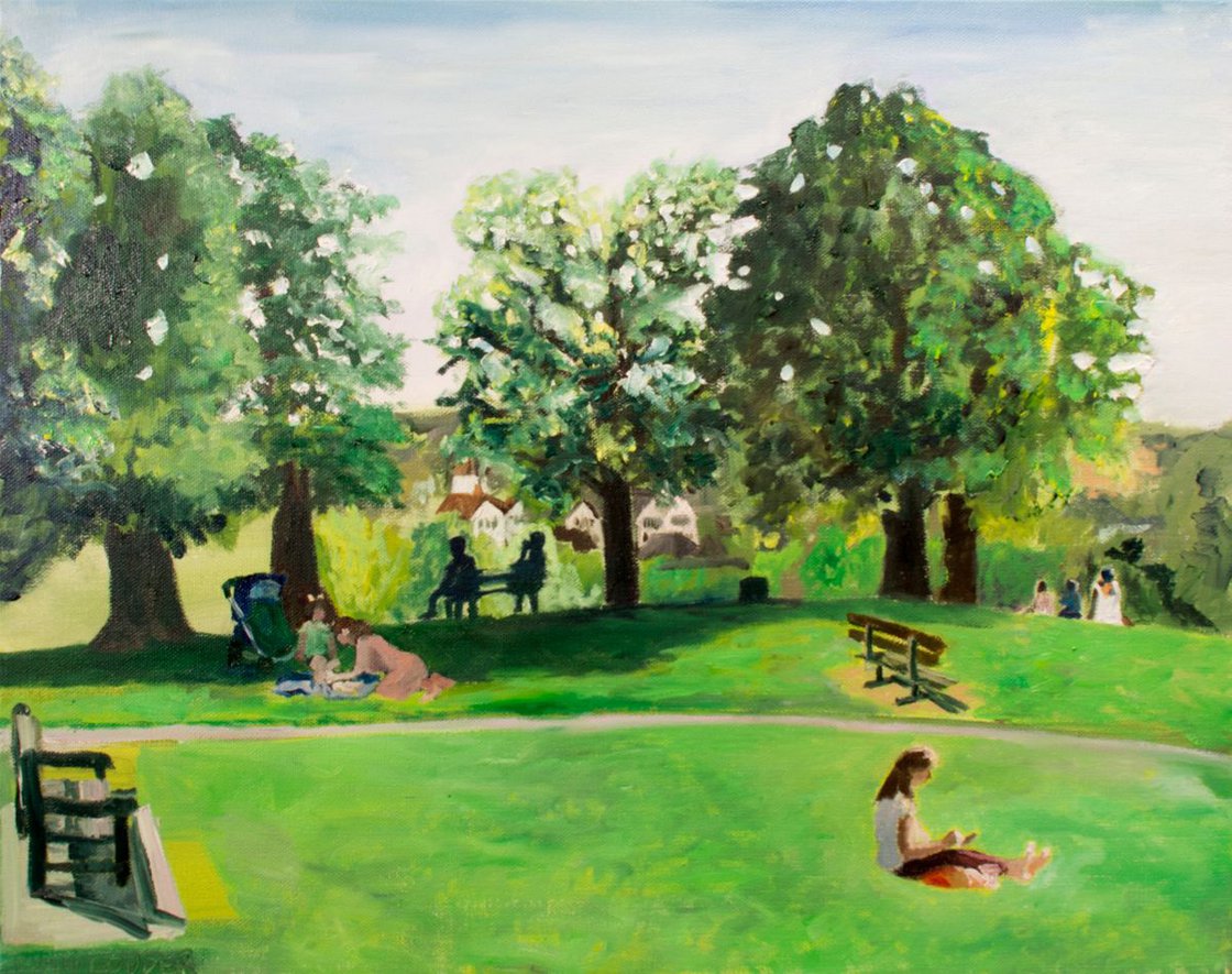 A painting titled 'Springtime In A Park 16x20 by Ryan  Louder' by Ryan Louder
