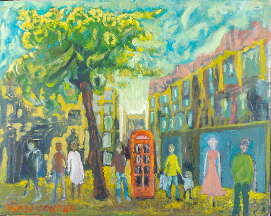A painting titled 'The Phone Box' by London Paintings