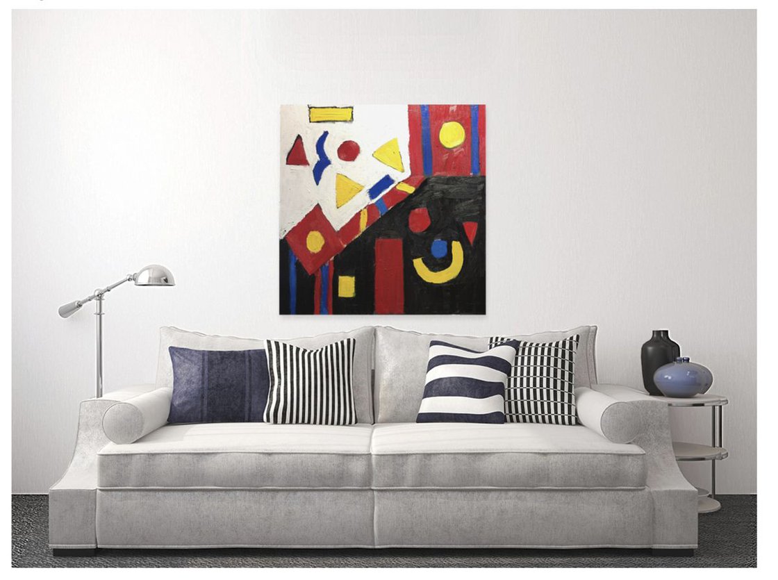 A painting titled 'Square Abstract by Ryan  Louder' by Ryan Louder