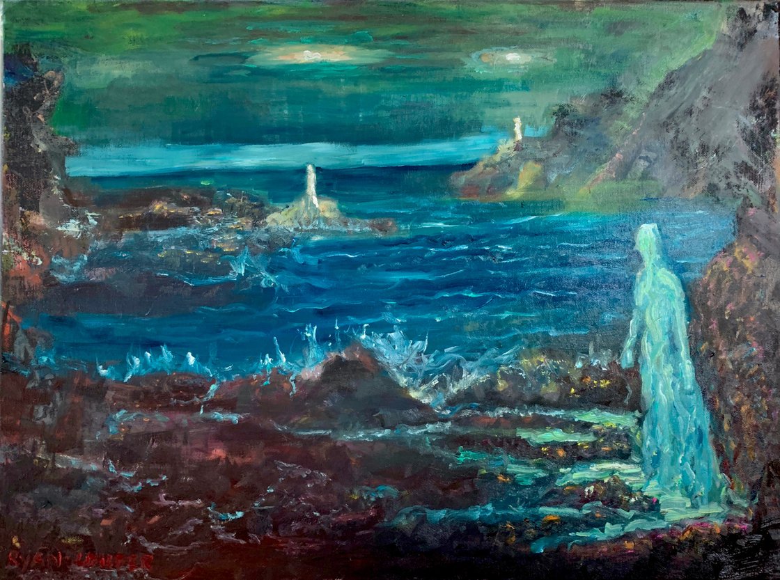 A painting titled 'Angels Of The Sea by Ryan  Louder' by Ryan Louder