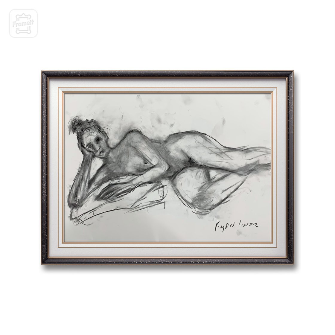 A painting titled 'Figure Study of Sandra 2 by Ryan  Louder' by Ryan Louder