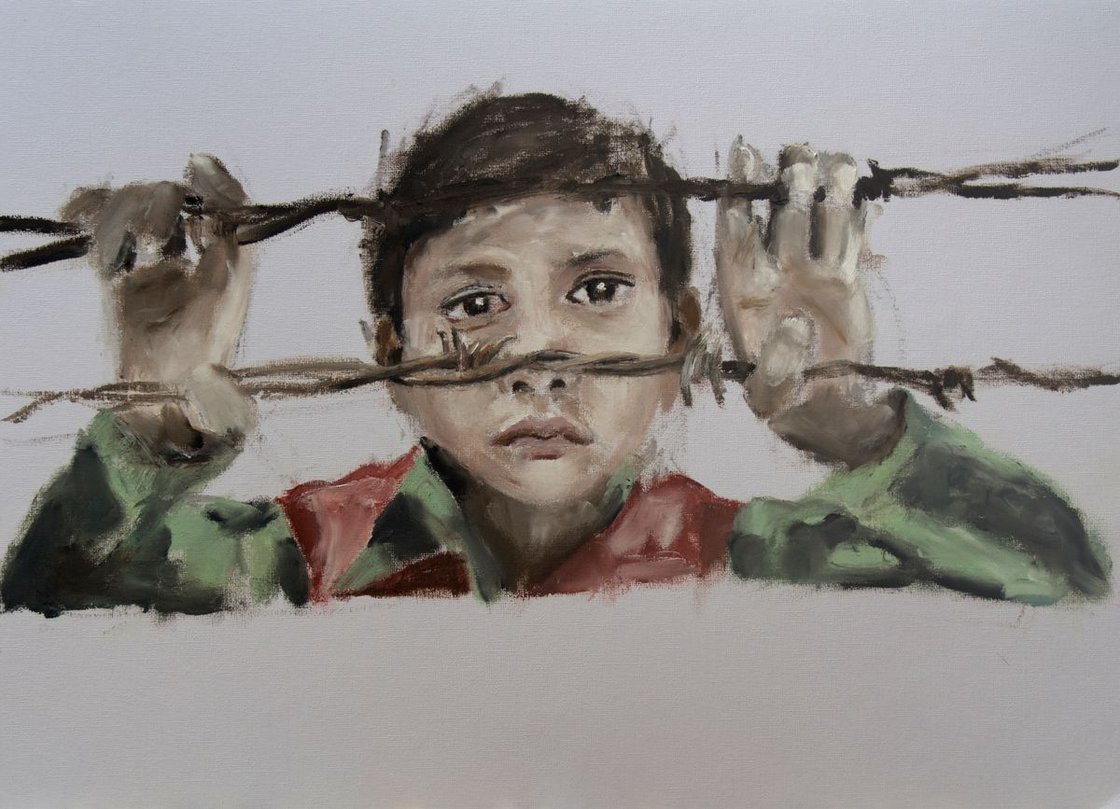 Syrian Boy by Ryan Louder - Hahnemühle German Etching Fine Art Print
