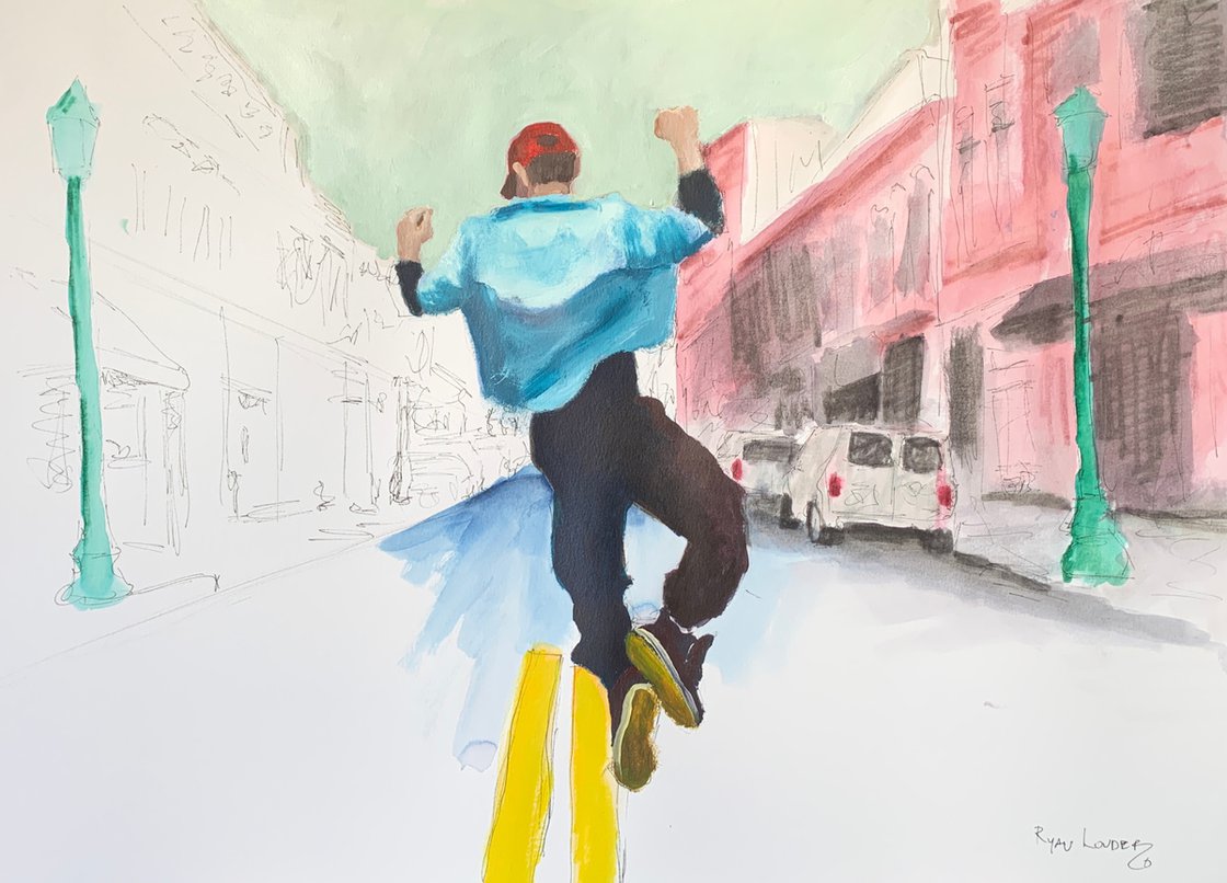 Dancing In The Street 17x24 by Ryan Louder - Hahnemühle German Etching Fine Art Print