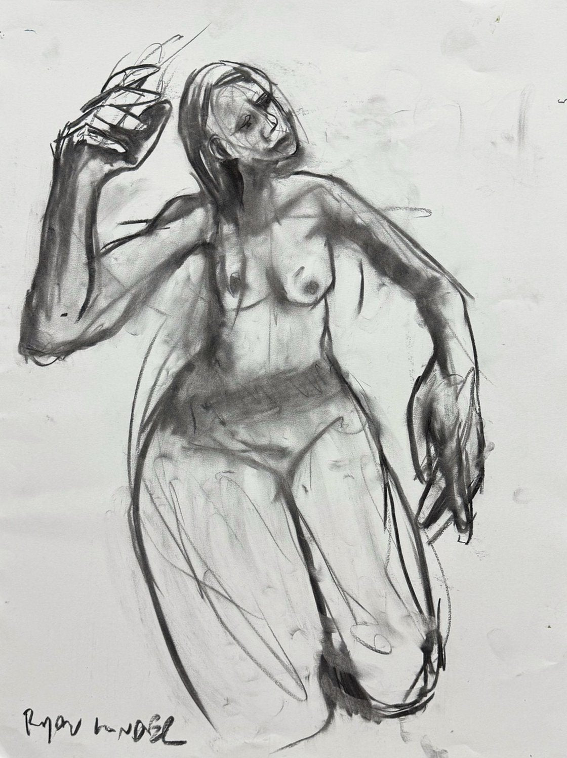 A painting titled 'Figure Study of Zomer 5 by Ryan  Louder' by Ryan Louder