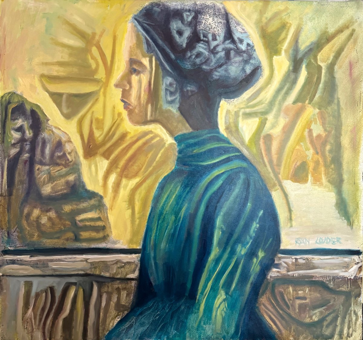 Profile Of A Woman In Yello...