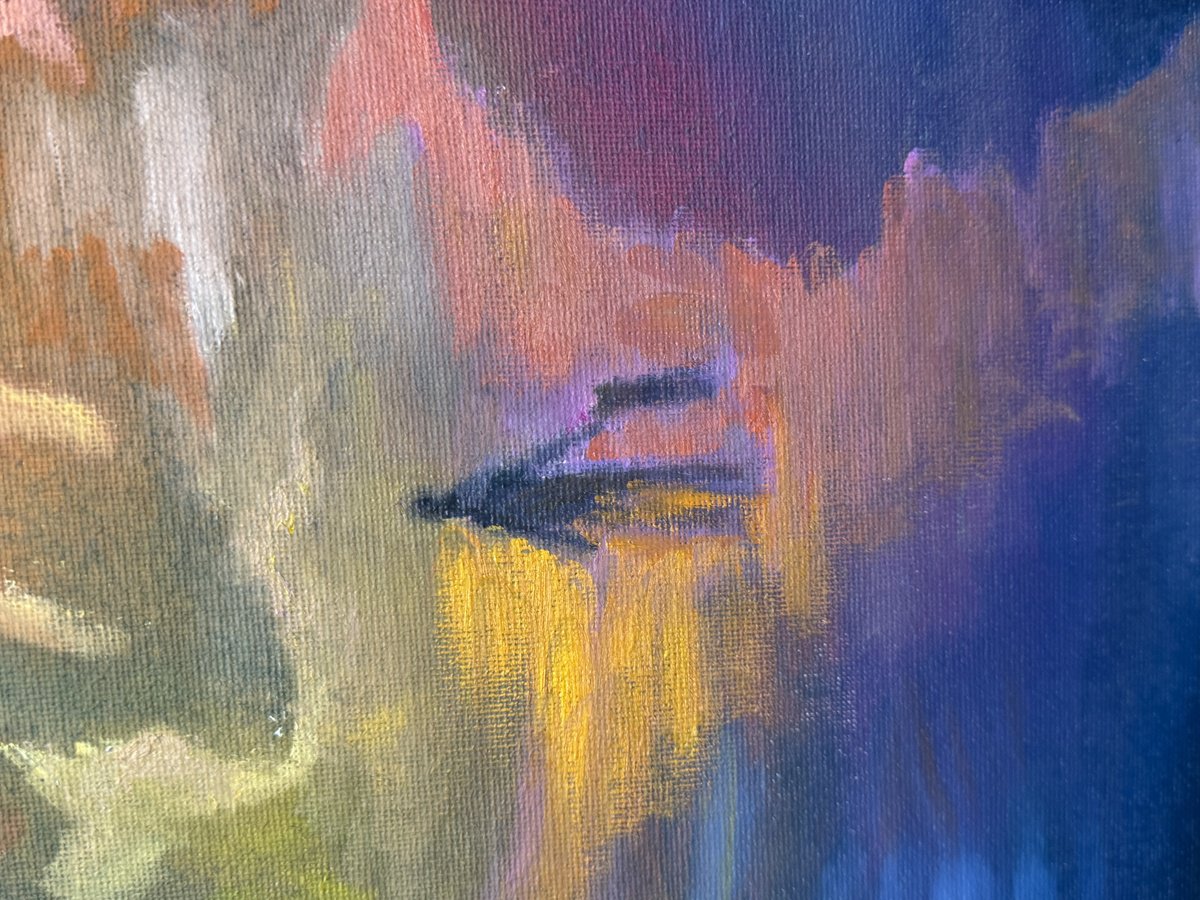 Walking Dog At Dawn - close-up-artwork