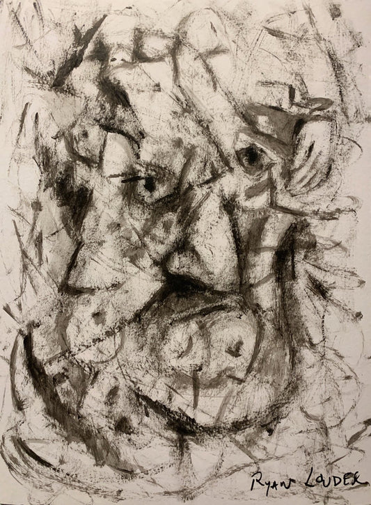 A painting titled 'Angry Man by Ryan  Louder' by Ryan Louder