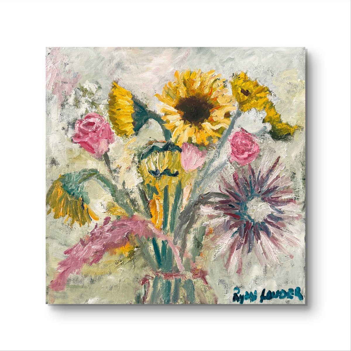 Sunflowers Roses And Proteas - in-context-home