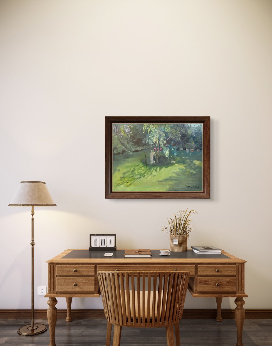 Three Roses And A Statue - in-context-home