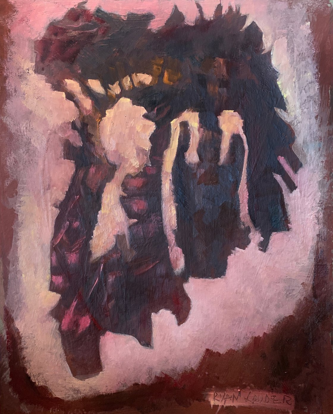 A painting titled 'A Dragon and a Angel by Ryan  Louder' by Ryan Louder