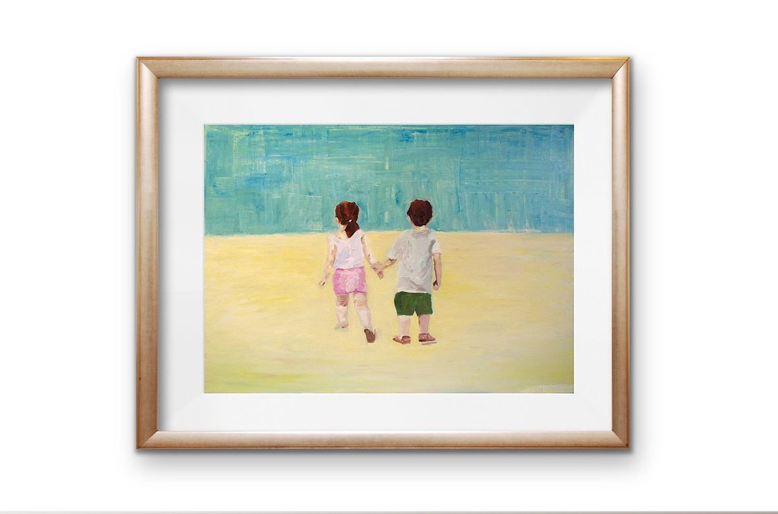 A painting titled 'Children by Ryan  Louder' by Ryan Louder