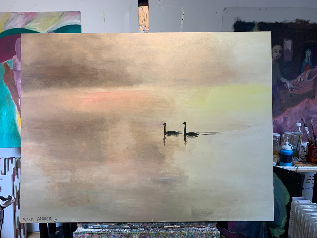 Two Swans At Dawn - in-context-studio