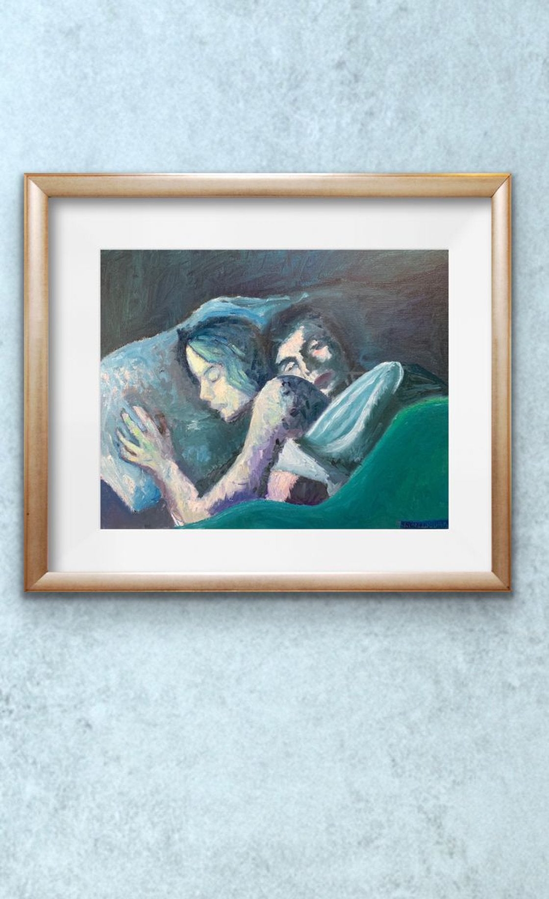 A painting titled 'Lovers by Ryan  Louder' by Ryan Louder