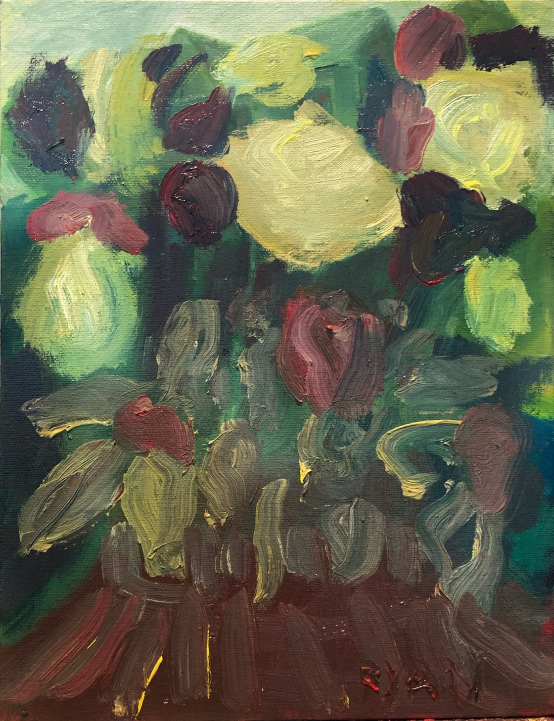 A painting titled 'Flowers no.3 by Ryan  Louder' by Ryan Louder