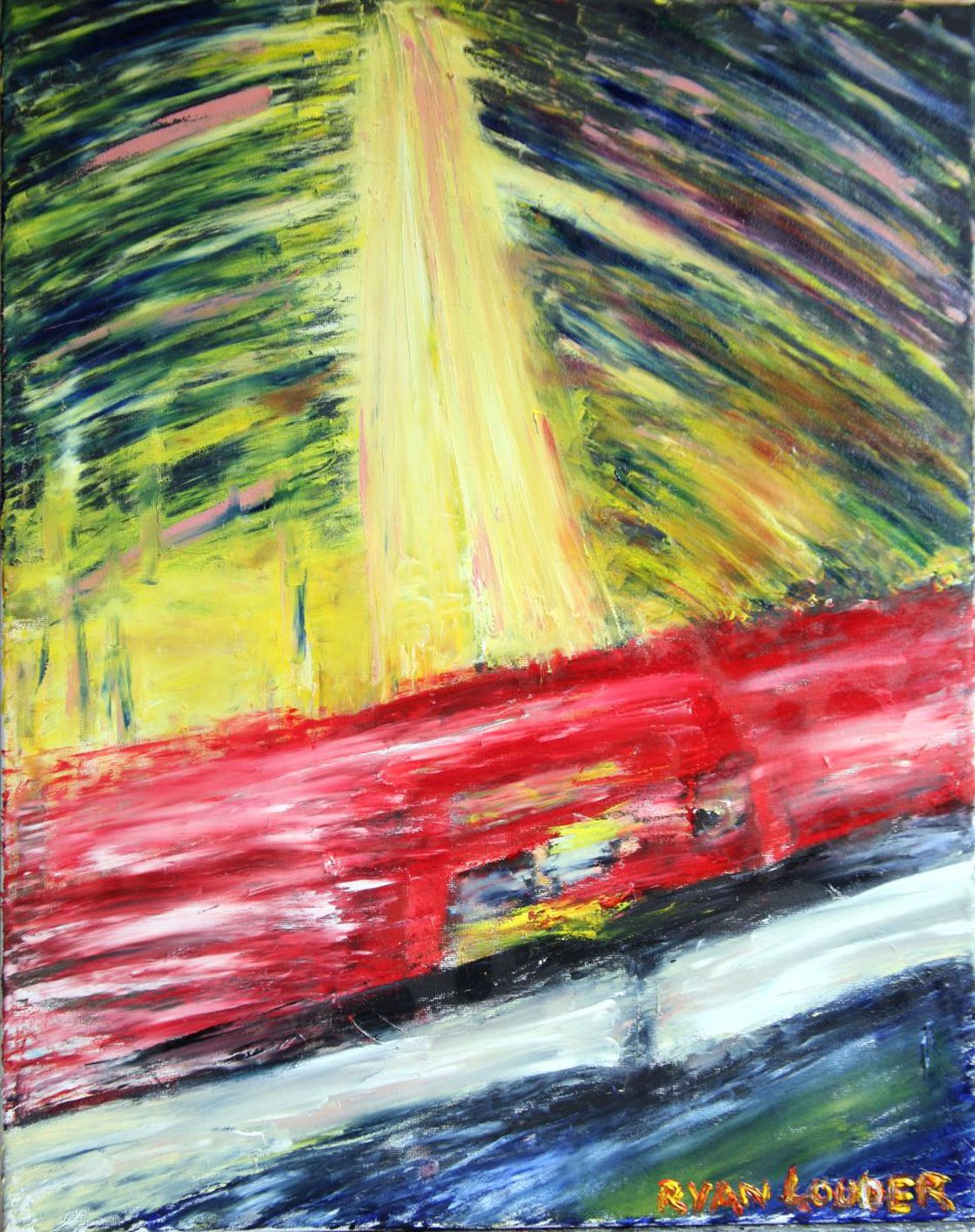 A painting titled 'London Westminster At Night by Ryan  Louder' by Ryan Louder