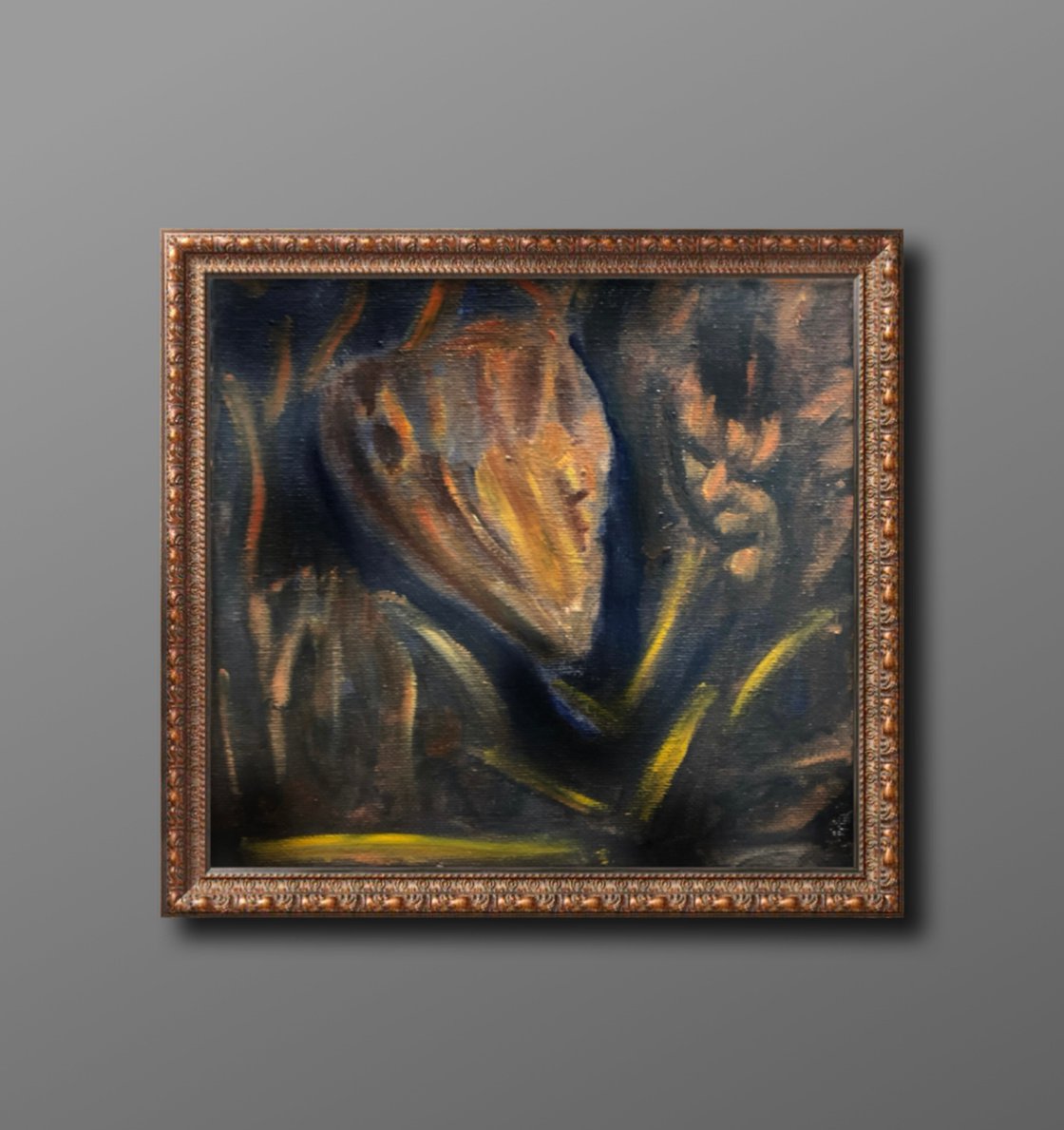 A painting titled 'Flower War by Ryan  Louder' by Ryan Louder