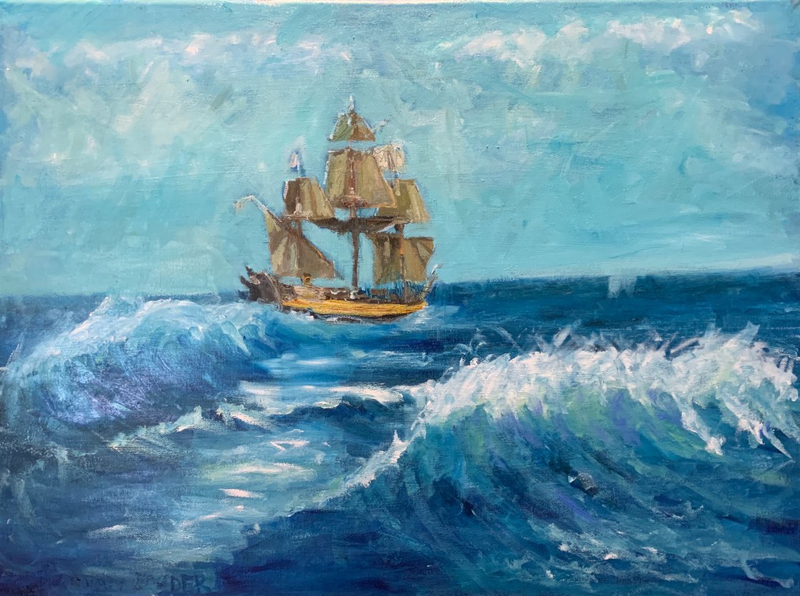 A painting titled 'Blue Skies by Ryan  Louder' by Ryan Louder