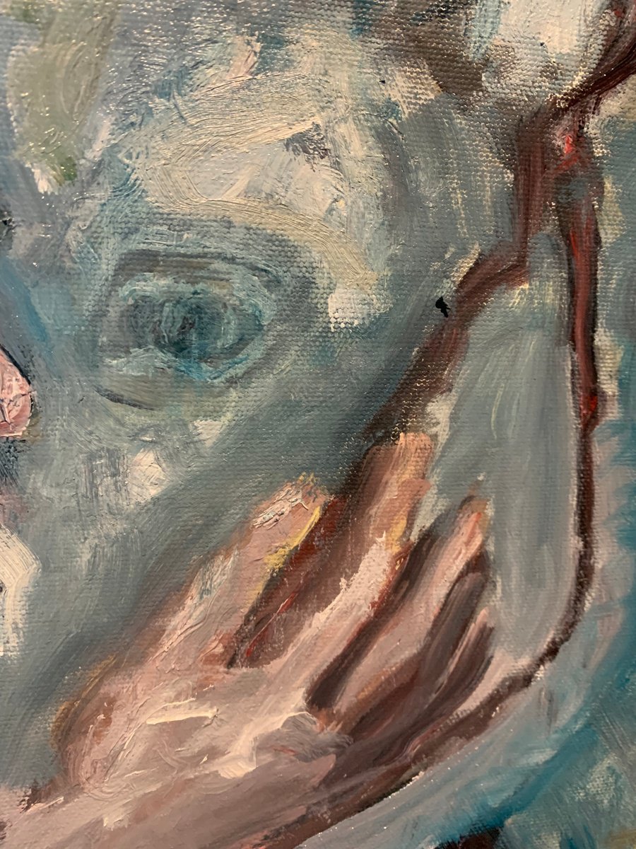 Feeding The Reluctant Horse - close-up-artwork