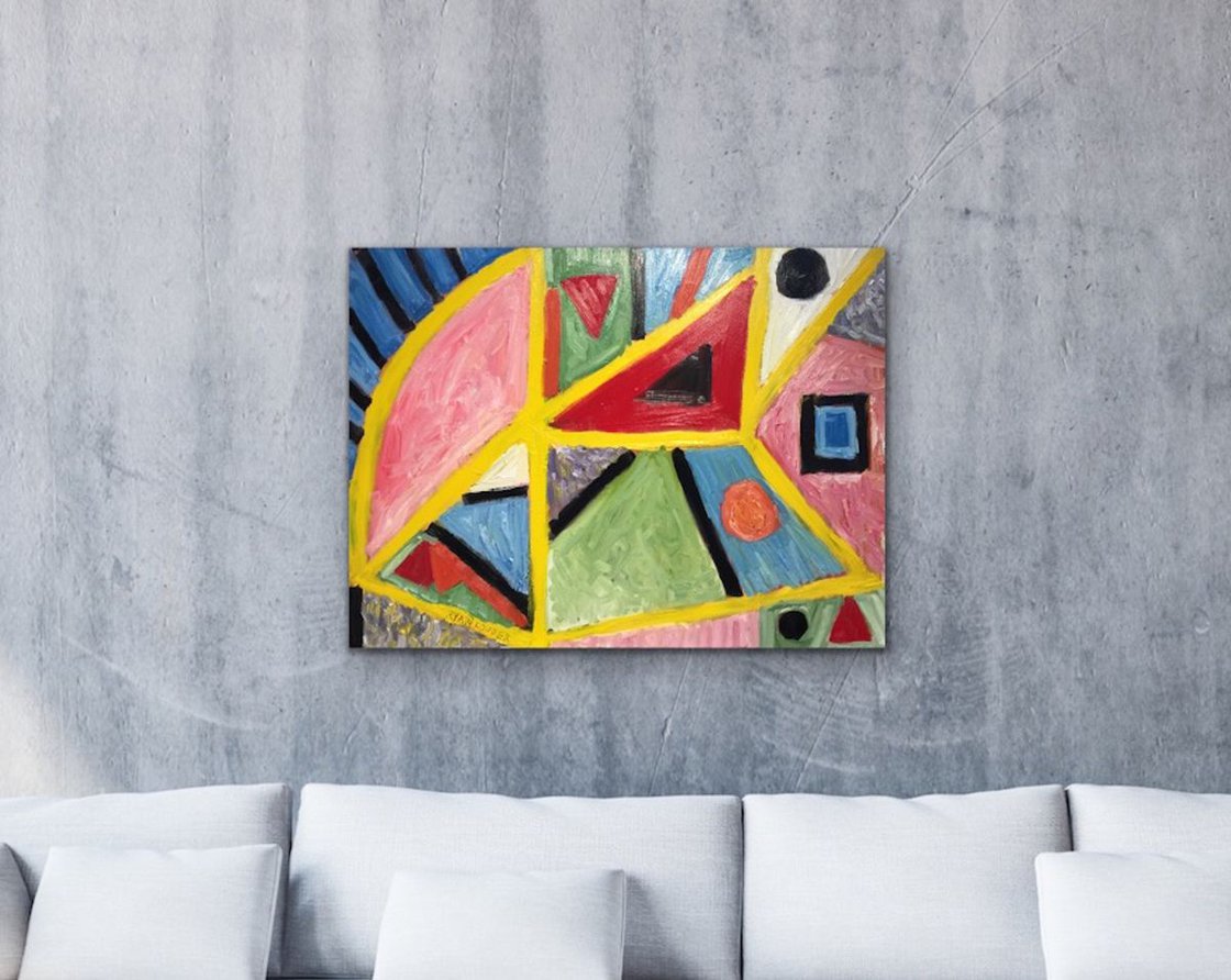 Abstract 009 by Ryan Louder - bold geometric abstract painting
