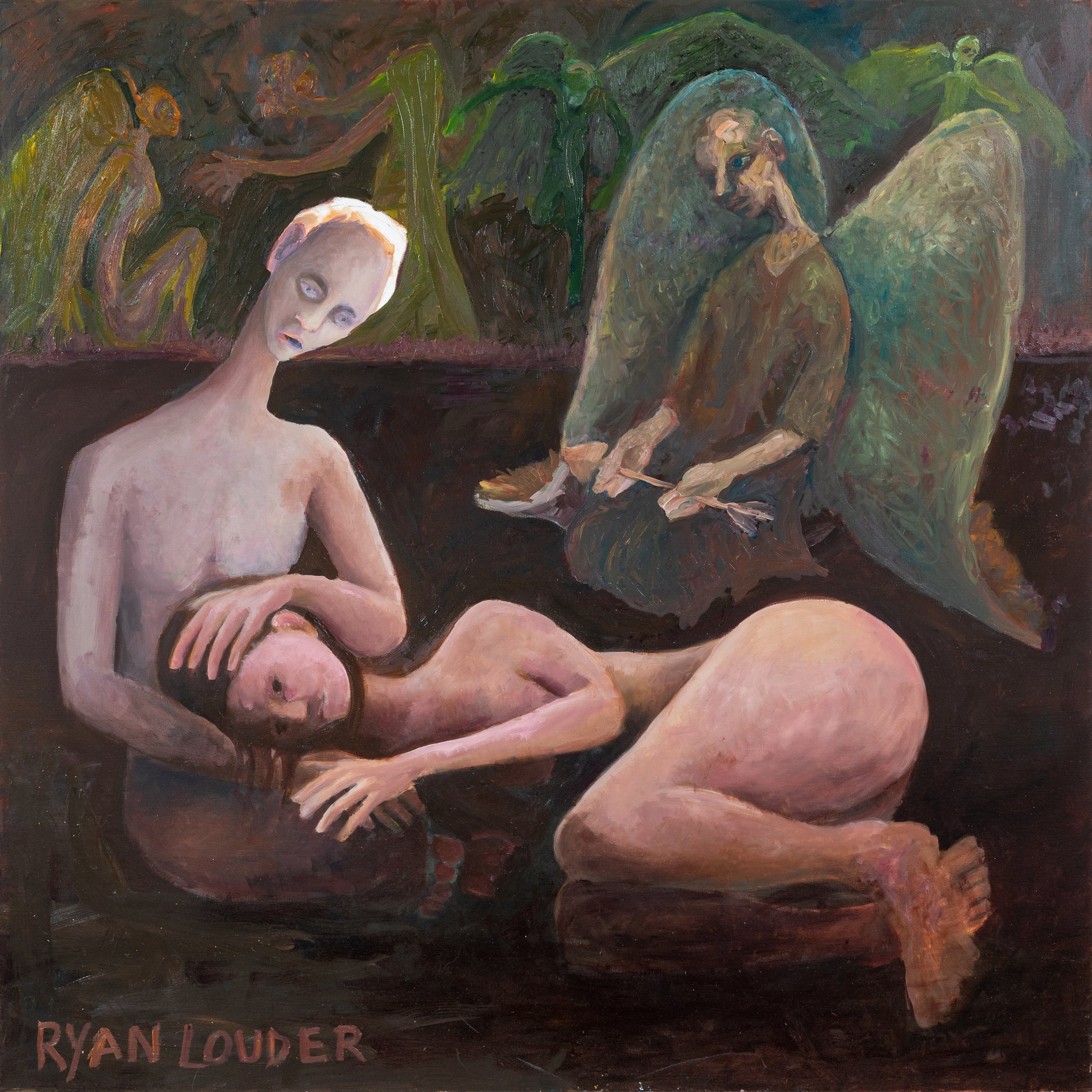A painting titled 'Cupid’s Forgiveness by Ryan  Louder' by Ryan Louder