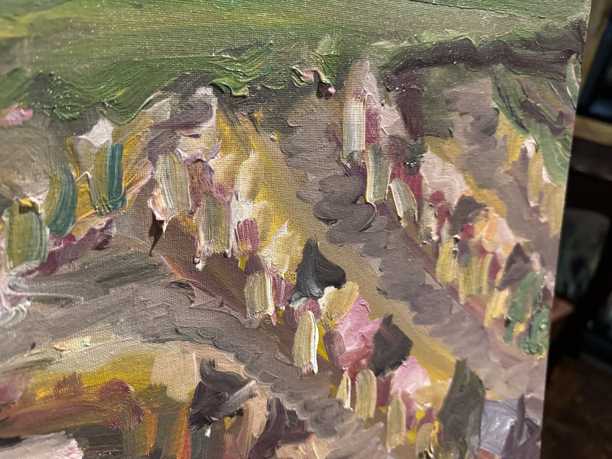 Seaside Town In Cornwall - close-up-artwork
