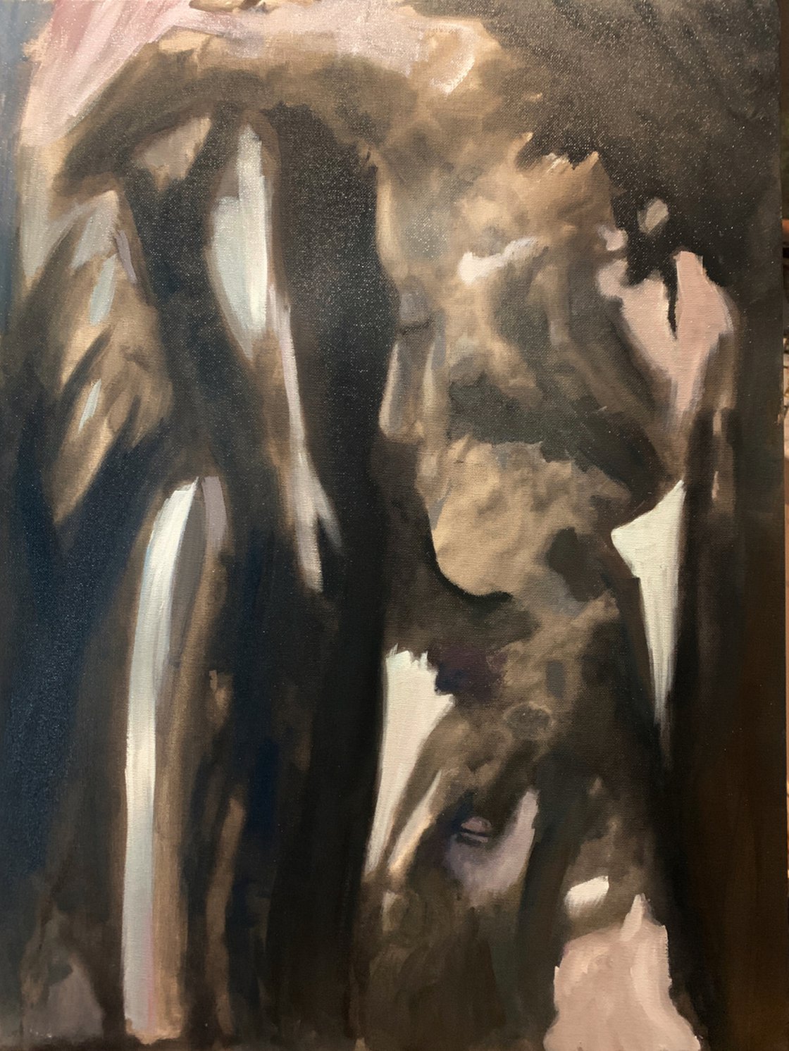 A painting titled 'Abstract in Black and White by Ryan  Louder' by Ryan Louder