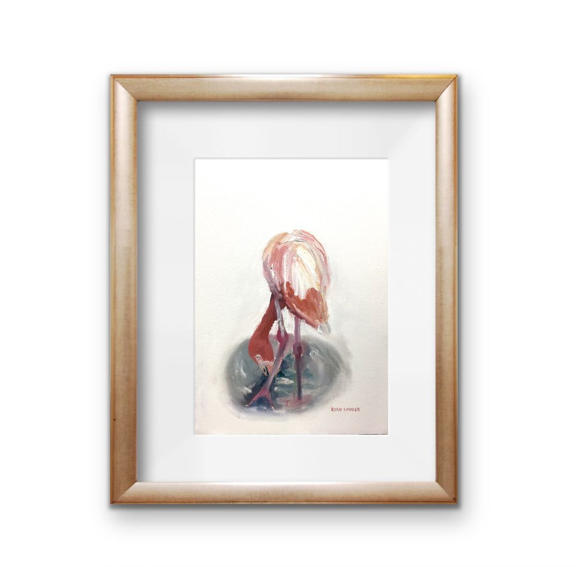 Flamingo Study by Ryan Louder - Hahnemühle German Etching Fine Art Print