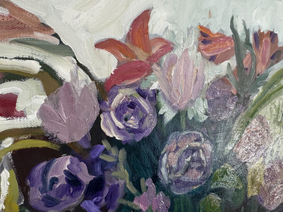 Flowers On A White Table No.2 - close-up-artwork