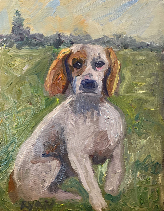 A painting titled 'Dog by Ryan  Louder' by Ryan Louder