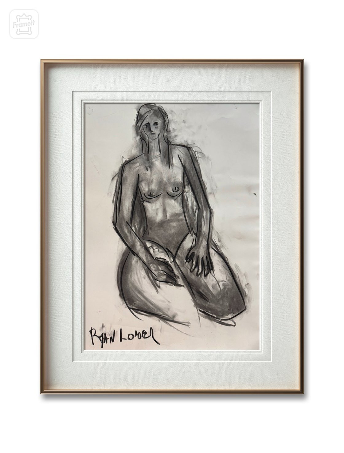 A painting titled 'Nude Study of Zomer 1 by Ryan  Louder' by Ryan Louder