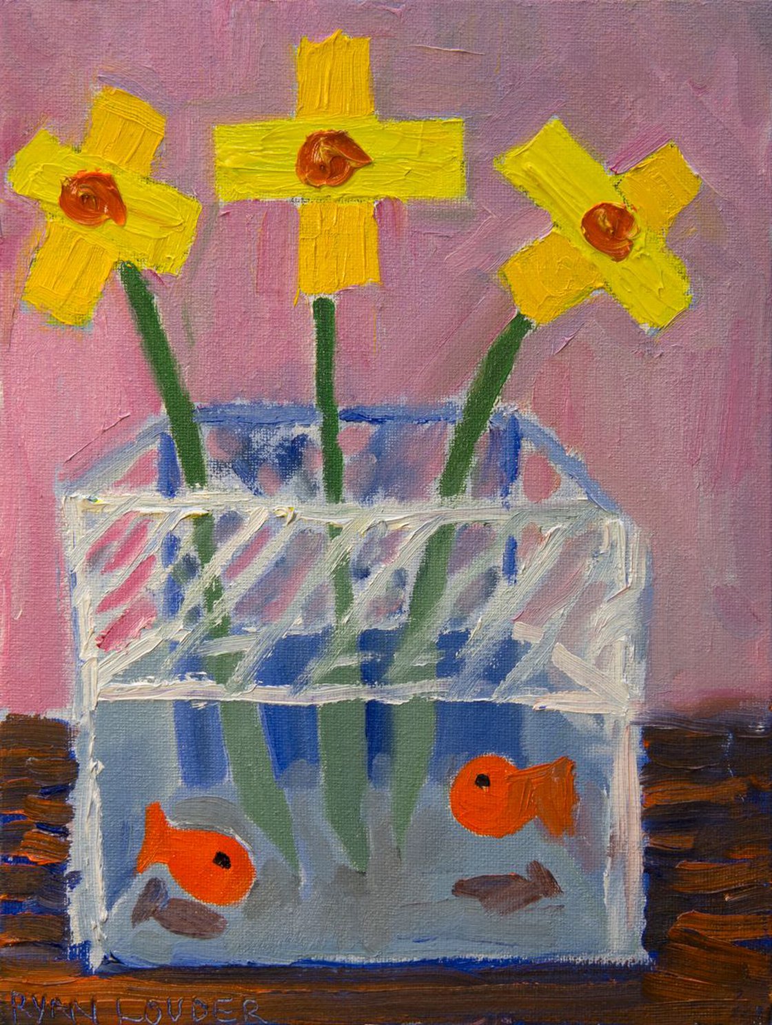 Daffodils and Goldfish by Ryan Louder - Hahnemühle German Etching Fine Art Print