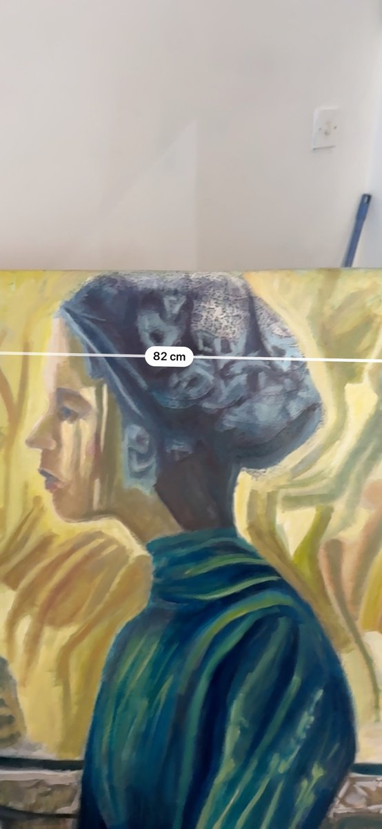 Profile Of A Woman In Yello... - close-up-artwork