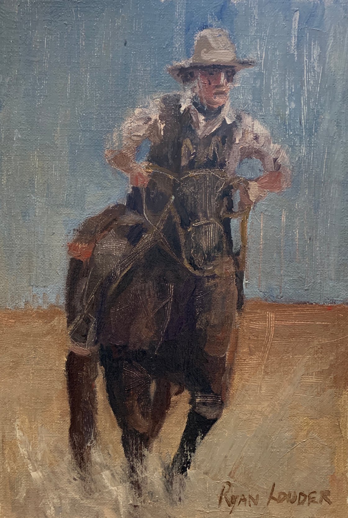 Cowboy by Ryan Louder - Hahnemühle German Etching Fine Art Print