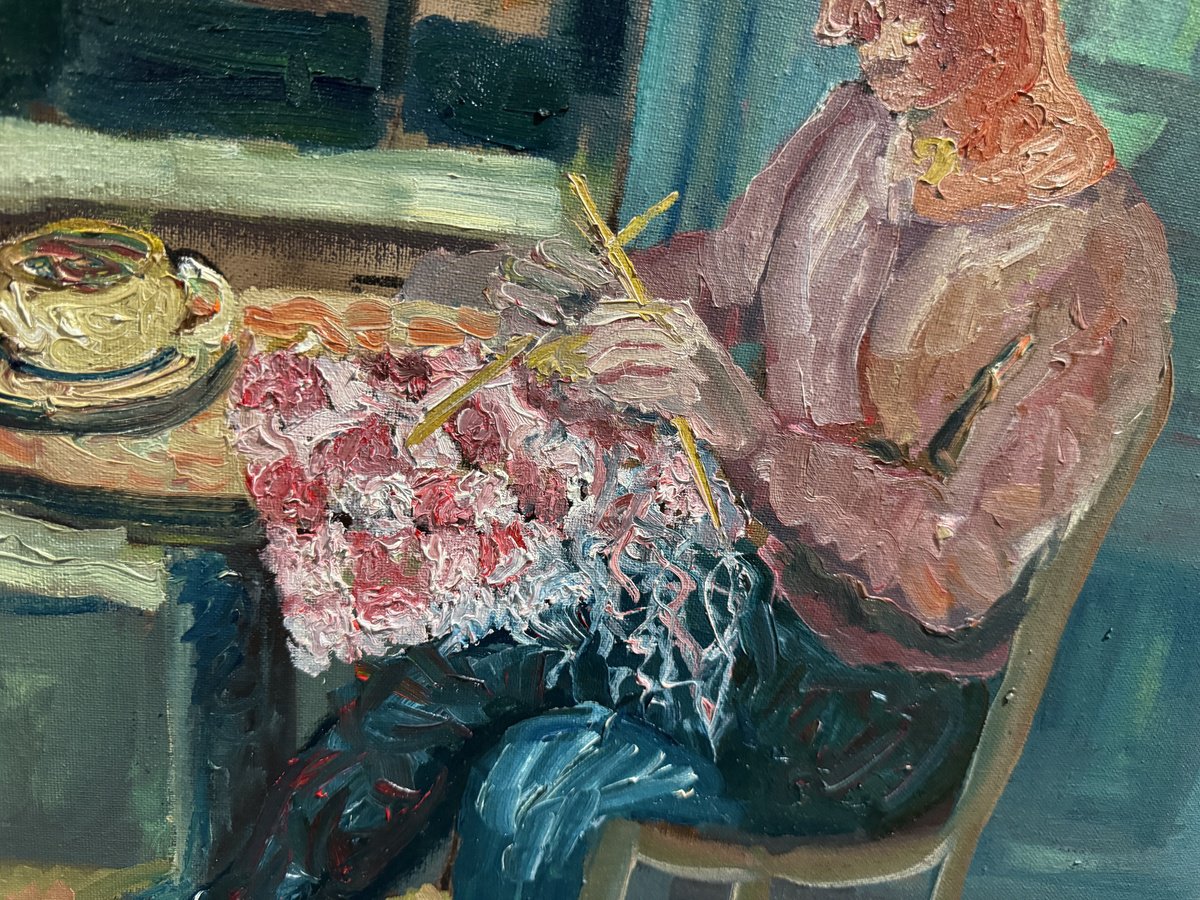 Man Knits His Grandaughters... - close-up-artwork