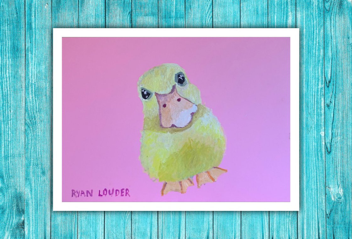A painting titled 'Duckling by Ryan  Louder' by Ryan Louder