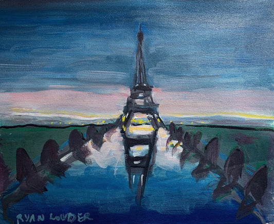 A painting titled 'Eiffel Tower by Ryan  Louder' by Ryan Louder