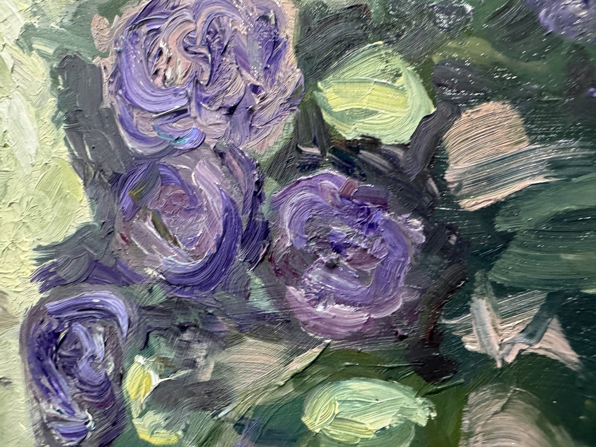 Flowers On A White Table - close-up-artwork