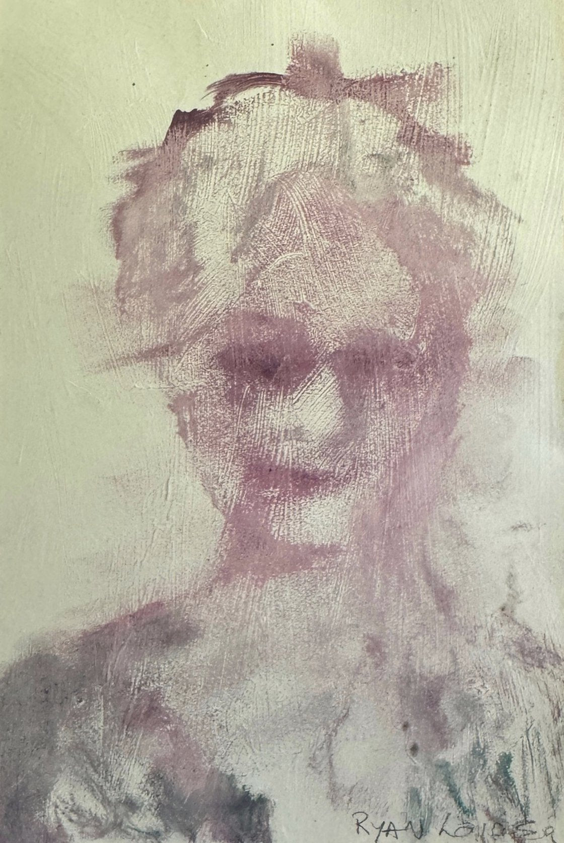 A painting titled 'Study of a Woman’s Face by Ryan  Louder' by Ryan Louder