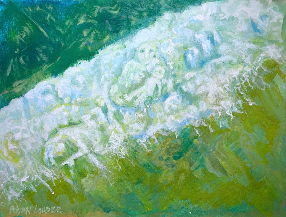 A painting titled 'The Wave by Ryan  Louder' by Ryan Louder