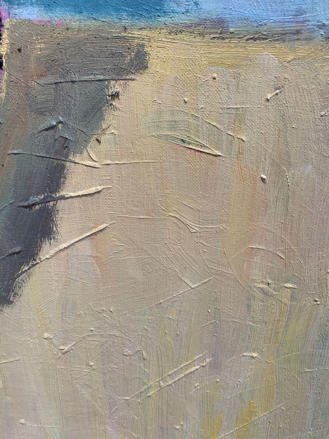 A painting titled 'Three Nude Women and Two Blue Towels by Ryan  Louder' by Ryan Louder