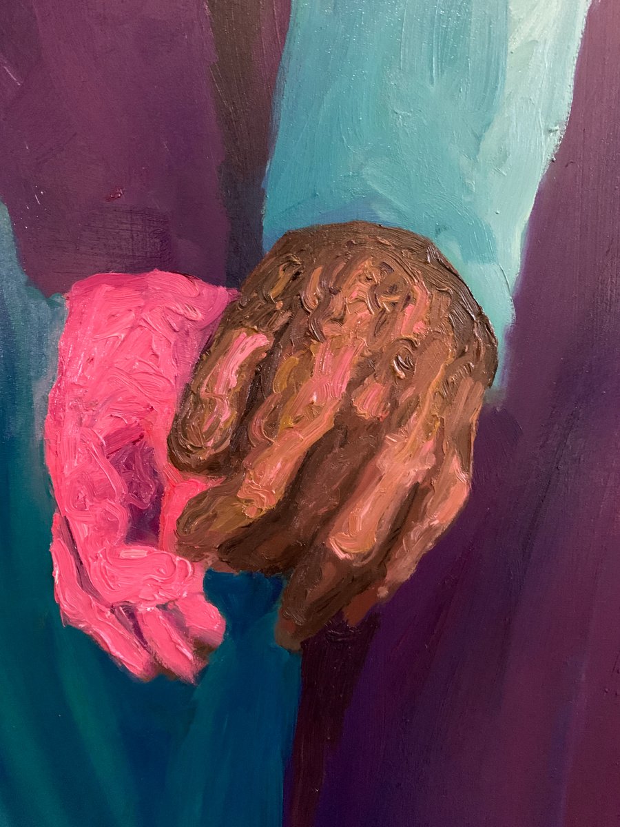 Holding Hands On A Winters Day - close-up-artwork