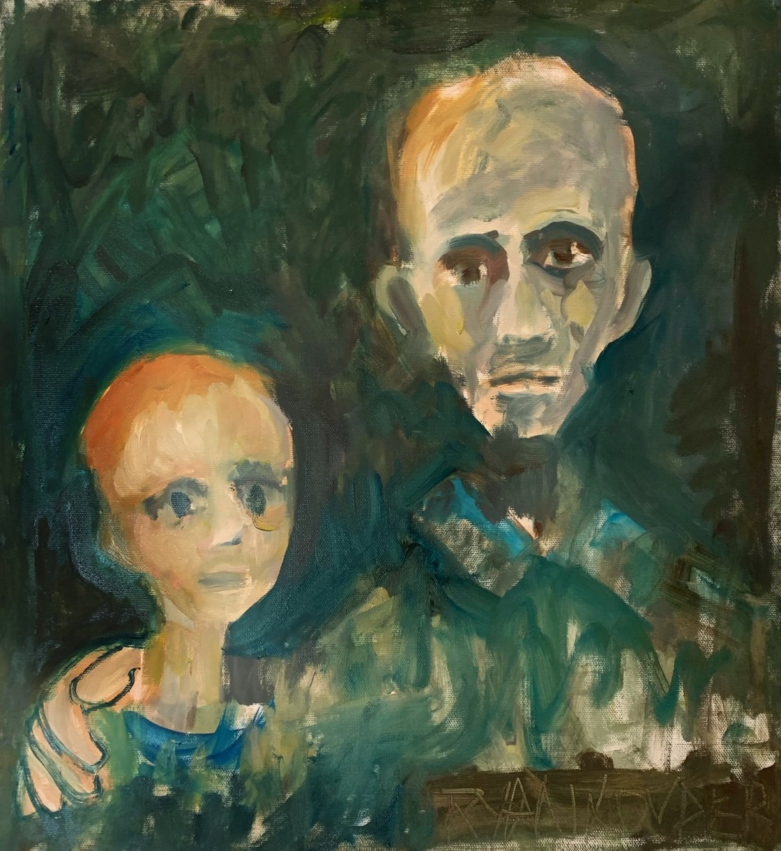 A painting titled 'Father and Son by Ryan  Louder' by Ryan Louder